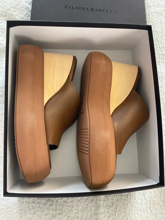 PALOMA BARCELO
Made In Spain Leather Wedge  mules Platform 
Size 39 - Picture 7 of 13